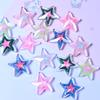 Serie de brillo estrella estrella de cinco puntas diy funda de crema para teléfono marco de fotos caja para audífonos accesorios resina accesorios de joyería