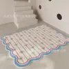 Alfombra de Imitación Cachemir Estilo Japonés y Coreano con Lazo para Sala de Estar, Sofá Suave, Mesa de Café, Tapete Resistente a Manchas y Fácil de Cuidar, Manta para Mesita de Noche de Dormitorio