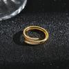 Nuevo Anillo de Venta Caliente estilo Coreano para Mujer Multicapa Chapado en Diamantes Chapado en Oro Moda Simple Lujo Ligero Anillo Abierto Ajustable para Mujer