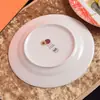 Novo Prato de Jantar de Hotel de Luxo 10 polegadas Prato de Bife Fofo Porcelana Óssea 8 polegadas Prato de Sobremesa Prato de Bolo Cerâmico Presente de Exportação