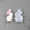 Molde de Silicone Vela Perfumada Coelho de Halloween Desenho Animado DIY Gesso Difusor Decoração para Casa Sabonete Artesanal Molde de Silicone