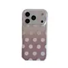 Funda para Teléfono Manzana con Lunares Degradados Femeninos 17Promax Adecuada para 16Promax Doble Capa 18pro/17