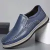 Zapatos Casuales para Hombre, Zapatos de Cuero Perezosos para Hombre, Nuevo Estilo Slip-On Simples y Versátiles Zapatos de Cuero para Hombre, Zapatos de Cuero de Negocios, Una Pieza al por Mayor