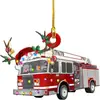 Chegada Nova Árvore de Natal Pendurado Caminhão Decoração Pingente Plano Natal Escavadeira Decoração Enfeite Pendurado Decoração Rústica de Fazenda