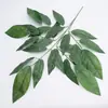 Muro de Plantas Artificiales Vegetación Hoja de Mango de 5 Puntas Tela de Seda Hoja Biónica Decoración Árbol Falso Hojas Verdes Adorno Proyecto Paisajismo