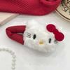 Lindo gatito de peluche dulce Ankora lazo rojo horquilla chica flequillo dibujos animados BB accesorios para el cabello