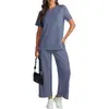 Conjunto Esportivo Casual Feminino Primavera e Verão Amazon Novo Estilo Europeu e Americano Conjunto de Duas Peças com Design de Bolso