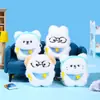 Taobao Xiaohongshu Popular Peluche Auriculares Conejo Muñeco Llavero Corazón Presionar Sonido Muñeco Regalo Mayoreo