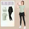Traje Deportivo de Tenis, Ropa de Entrenamiento de Manga Corta para Mujer, Ropa de Secado Rápido para Correr al Aire Libre, Camisetas de Bádminton de Aspecto Adelgazante, Ropa de Fitness