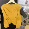 Entrega direta em estoque~ Conjunto de duas peças com camisola em camadas e suéter de tricô para mulheres, roupa casual estilosa e macia para primavera e outono