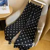 Pantalones de Tiro Alto hasta el Suelo para Mujer, Estilo Coreano, Interesantes, de Pierna Ancha, Pantalones Fluidos para Mujer, Pantalones Casuales Rayados Estilo Kara