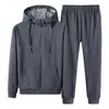 Conjunto Deportivo de Algodón Puro para Hombre con Logo Personalizado Traje de Moda Chaqueta de Primavera y Otoño Camiseta Transpirable de Manga Larga para Correr Casual para Hombre