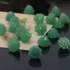 Pendente de Lótus de Vidro Imitando Jade, Miçangas Soltas com Centro de Flor de Lótus Oca, Pulseira Estilo Antigo DIY, Acessórios para Penteado, Brincos Venda por Atacado