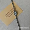 Reloj Pulsera MIDI Ovalado Esfera de Fritillaria Retro Lujo Ligero Moda Artística Reloj de Cuarzo Drenaje en Vivo