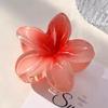 Grampos de Cabelo Coloridos de Plumeria Transfronteiriços Europeus e Americanos, Presilhas de Garra Sofisticadas e Exquisitas, Acessórios de Cabelo de Pétalas de Flores, Presilhas de Tubarão de Flor Bauhinia