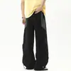 Pantalones casuales tipo workwear de dopamina de corte holgado para hombre, diseño nuevo y moderno, cintura elástica versátil, pantalones largos de retazos
