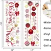 Pegatinas de Pared para Navidad y Año Nuevo Slogans en Inglés Copos de Nieve Papel Autoadhesivo Escaparate de Tienda Sala de Estar Pegatinas de Decoración Festiva