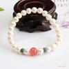 Pulsera de Perlas de Agua Dulce Naturales Ai Yu Pulsera de Ágata y Jade Fuente de Sal Joyería de Estilo Chino Nuevo Venta al por Mayor S4110504
