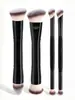 Set de 5 Brochas de Maquillaje Doble Cara Transfronterizo, Brocha para Base y Rubor, Brocha de Contorno de Tres Colores con Cerdas Suaves, Brocha para Polvo Suelto, Herramientas de Belleza de Comercio Exterior