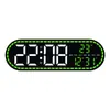Reloj de Estilo Geométrico Simple, Reloj Decorativo para Sala de Estar y Comedor, Reloj Electrónico LED Multifuncional, Reloj de Dormitorio Gh9009