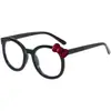 Lazo Flecha Kt Gato Marco Negro Gafas Ovaladas Gafas Lisas Subcultura Rostro Plano Lindo Bidimensional Gafas Vintage