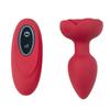 Controle remoto de vibração vermelho rosa plug anal de toque luminoso colorido traseiro plug anal de silicone suporte etiqueta de cabelo
