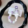 Pingente de Corrente de Celular com Contas de Nuvem em Cores Dopamina, Pequeno Ornamento de Contas, Chaveiro de Carro, Acessório de Bolsa