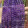 Série Roxa Pedras Naturais Contas Redondas Amethyst Sonhador Contas Soltas Ágata de Vidro Roxa Sintética K9Acessórios para Joias DIY