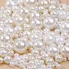 Perla sintética ABS de alta calidad, agujero recto, perlas sueltas redondas, perlas con agujero, accesorios para joyería hecha a mano DIY, colgante de rueda de agua