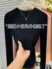 Camiseta Base de Cuello Medio Alto para Otoño e Invierno para Mujer 2026 Nuevo Mousse Cepillado Más Terciopelo Ajuste Delgado Cálido Nicho Ropa Interior Superior