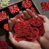 Adesivos Especiais Pequenos de Palavras Felizes para Casamentos, Noivado Vermelho Palavras Felizes Lançadas à Mão, Palavras Felizes Mini de Elevador, Decoração de Quarto de Casamento