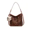 Bolso Retro de Gran Capacidad para Debajo del Brazo para Mujer Otoño 2026 Nuevo Estampado de Leopardo Bolso de Hombro Único para Viajes Diarios Bolso Tote para Viajes al Trabajo