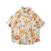 Camisas Hawaianas de Manga Corta New Retro Transfronterizas para Hombres y Mujeres, Casual Modernas Holgadas para Parejas, Camisas Florales de Playa para Vacaciones