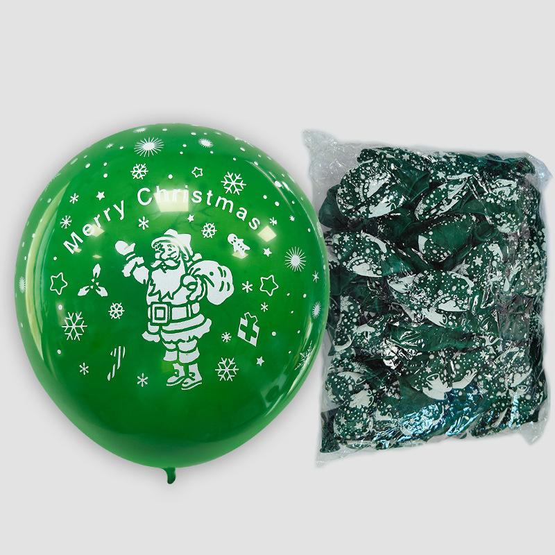 绿色圣诞乳胶球