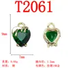 Diseño Creativo Mini Colgante Corazón de Fresa con Circonita Fénix Pendientes Pulsera Hechos a Mano Colgante Color Cobre Puro que Conserva el Color