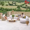 Juego de Sofá de Ocio para Exteriores Patio Villa Hotel B&B Terraza Paisaje Muebles de Exterior Combinación Modular