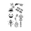Pegatinas de Tatuaje Herbales Pequeñas Combinadas en Varios Estilos para Hombres y Mujeres, Tatuajes Tradicionales de Moda de Gama Alta, Impermeables, Resistentes al Sudor y de Larga Duración