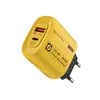 Cargador de CA Mecha con Forma de Dedo de 45W Adaptador de Corriente 5V2A12W Adaptador de Carga Rápida Pd25W Amarillo Verde