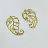 Pingente de ramo de folha tridimensional brincos pendentes pequenos brincos brincos de bronze de cobre embrião diy hairpin roupas especiais Venda por atacado