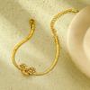 Pendientes de acero inoxidable con lazo de diamantes transfronterizos, modernos y lujosos, para mujer, collar, pulsera y joyería.