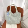 Estilo Ins lazo moda casual bolsa de mano estilo coreano gran capacidad para ir al trabajo versátil bolso de un solo hombro bolsa de lona ligera