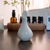Botella de Perfume, Recipiente para Aceites Esenciales, Cuenco para Aceites Esenciales, Botella de Aceite Esencial con Forma de Hoja, Bandeja de Madera, Herramientas de Masaje para Spa, para Uso en Salones de Belleza