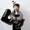 Globos de Película de Aluminio Digitales Negros de 32 pulgadas Decoración de Fiesta de Primer Cumpleaños Infantil Arreglo Accesorios para Fotos al Aire Libre Venta al Por Mayor