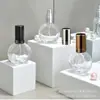 Botella de vidrio de bola oblata de 12 ml para perfume, con pulsador, subbotella, botella con atomizador de niebla fina, muestra, de viaje, portátil, botella vacía