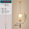 Luminária de Entrada Estética Cor de Noz Transfronteiriça com Proteção para os Olhos, Luminária Pendente Vintage Estilo Song para Sala de Chá, Luminária de Cabeceira para Pousada Novo Estilo Chinês