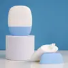 Frasco de protetor solar em formato de ovo 30ml/60ml Frasco squeeze de plástico PE, frasco de amostra portátil para viagem para creme para as mãos e loção
