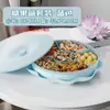 Nueva Caja de Dulces de Lujo y Bandeja de Frutas, Caja Doméstica de Frutos Secos con Compartimentos y Tapa, Caja de Nueces, Bandeja Desmontable para Snacks para Sala de Estar