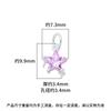 Pingente de Prata de Lei S925 Zircônia Estrela de Cinco Pontas Coração Pingente de Estrela em Forma de Coração DIY Acessórios para Pulseira Colar de Cristal