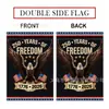 Producto de gran venta transfronteriza: 4 de Julio Día de la Independencia Águila de la Libertad Decoración de Jardín Bandera de Jardín, Bandera de Jardín de Lino de Doble Cara