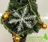 Pie de copo de nieve de 18 cm, pieza de copo de nieve colorida cepillada en espiral, Navidad, ventana de hotel, decoraciones para árbol de Navidad